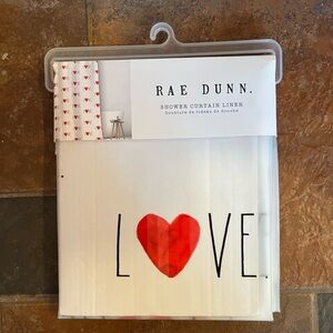 Rae Dunn Valentines Day Shower curtain